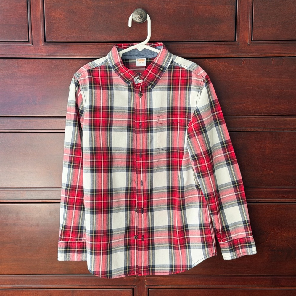 Boy’s Gymboree Red and White Plaid Button Down Shirt